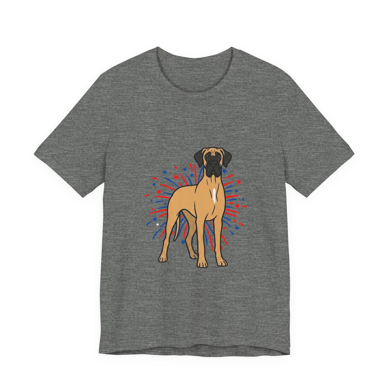 Fawn with White Chest Snip Great Dane on Fireworks - Personalization Available - Image 3