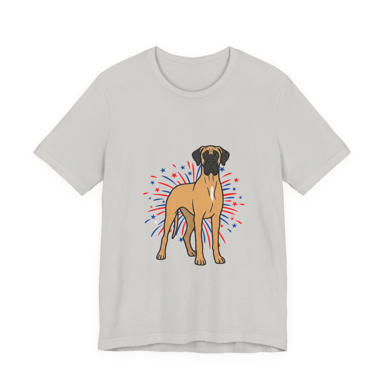 Fawn with White Chest Snip Great Dane on Fireworks - Personalization Available - Image 4
