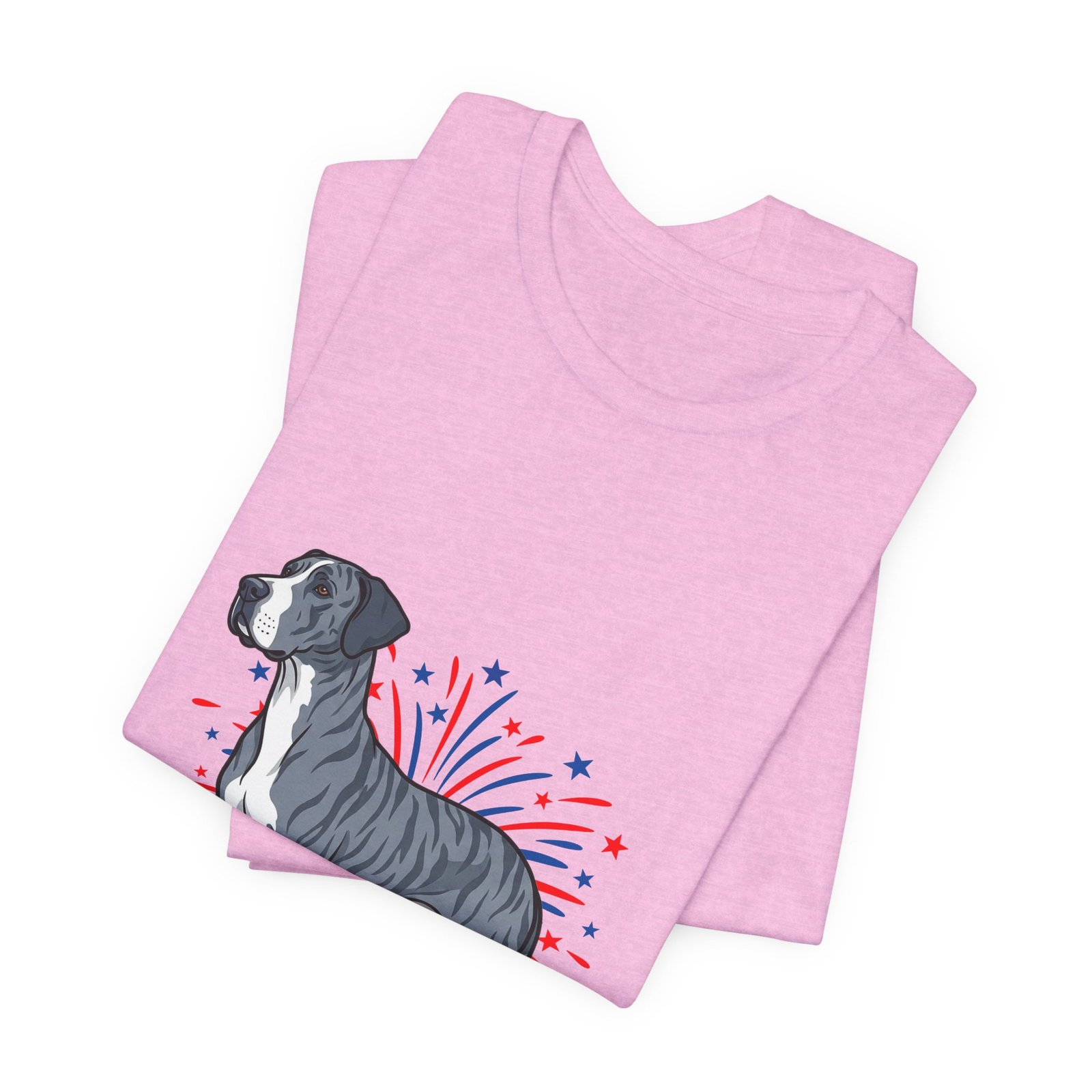 Blue Brindle with white Chest Dane on Fireworks - Personalization Available - Image 43