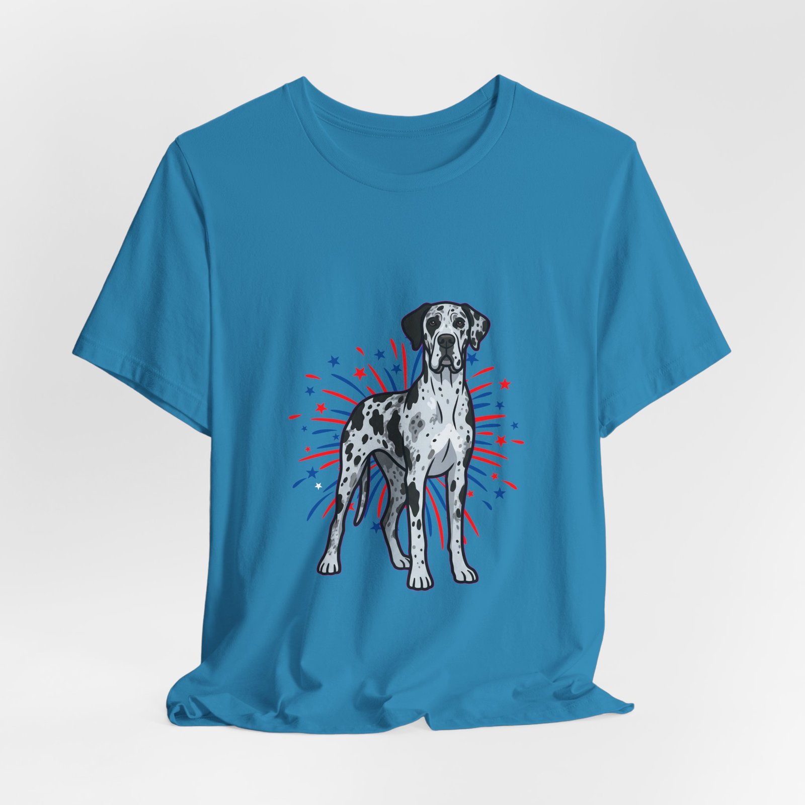 Blue Merle Great Dane on Fireworks - Personalization Available - Image 36