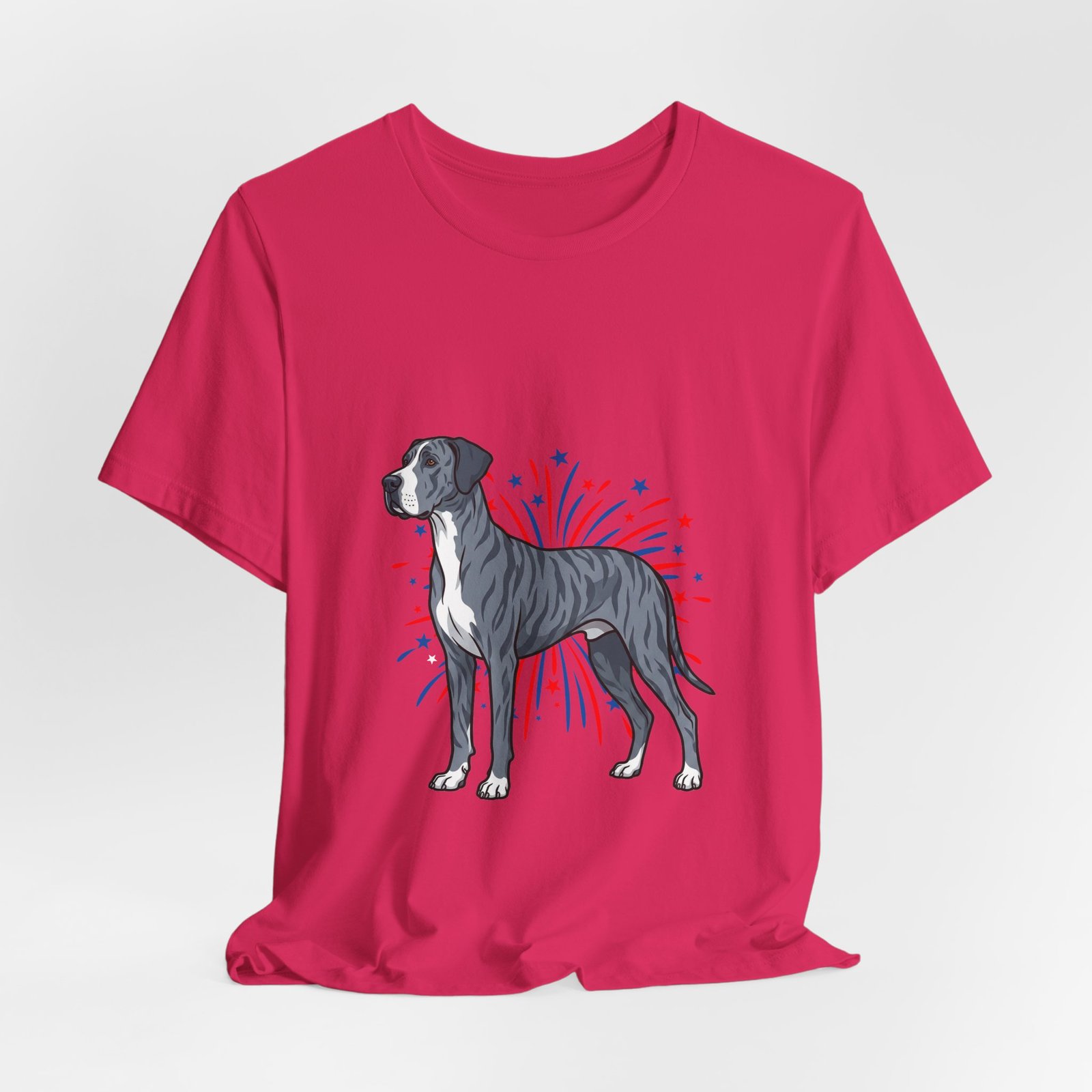 Blue Brindle with white Chest Dane on Fireworks - Personalization Available - Image 52