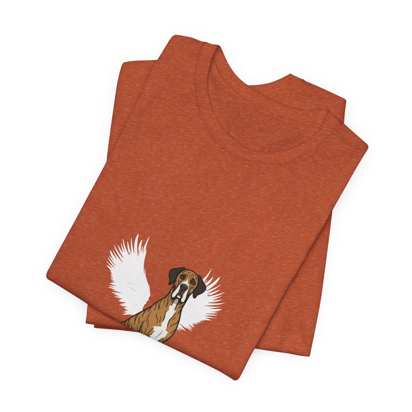 Unisex Brindle with White Chest Snip Great Dane Rainbow Bridge Lyric Back-Print Tee — 'Beloved Memory' Poem Shirt - Image 45