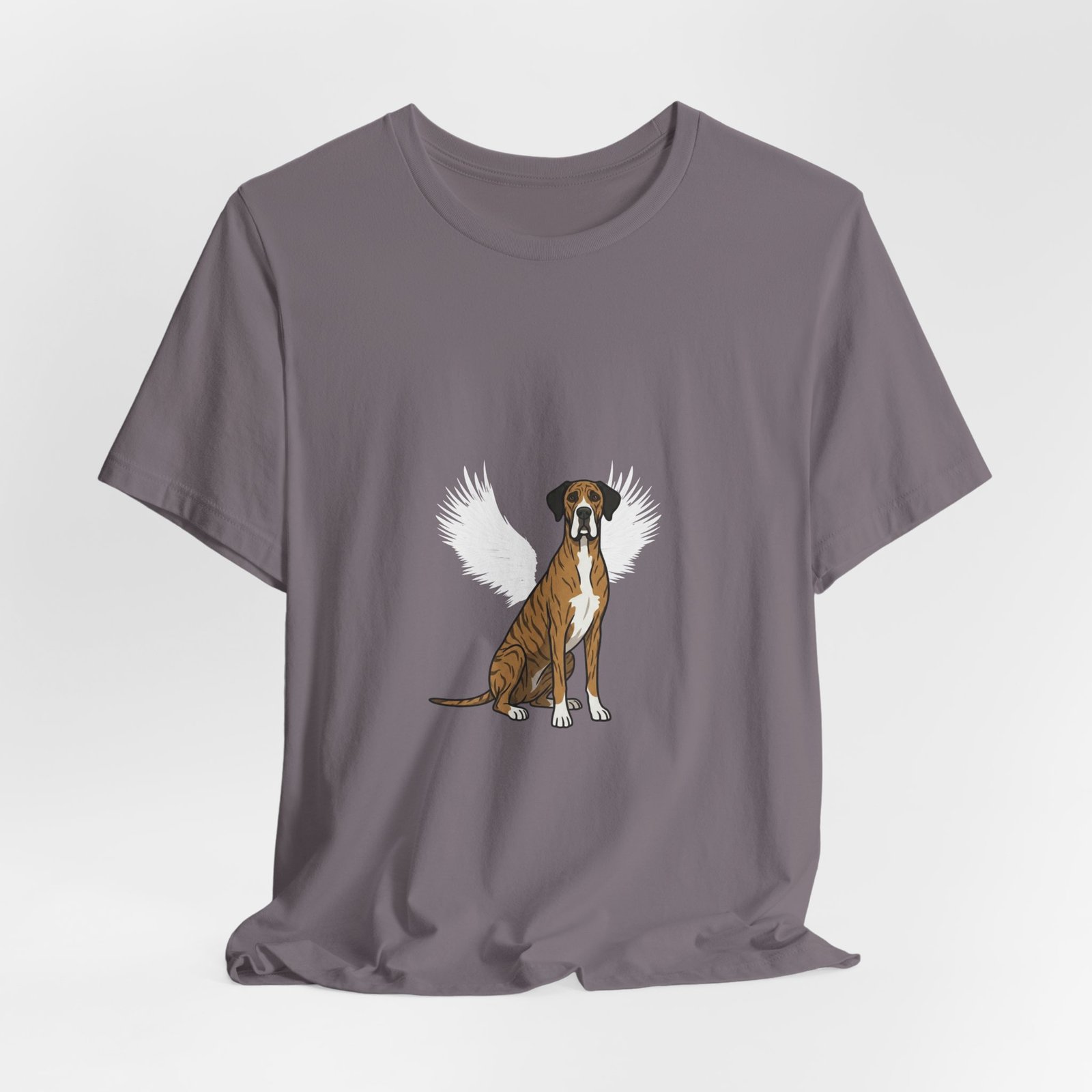 Unisex Brindle with White Chest Snip Great Dane Rainbow Bridge Lyric Back-Print Tee — 'Beloved Memory' Poem Shirt - Image 58