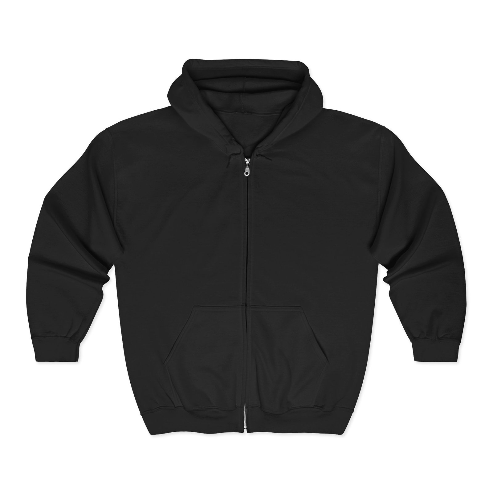 Black & Blue Merlequin Great Dane & Black Cat Witch Full-Zip Hoodie (Up to 3x) Back Printed Med-Heavy — Her Familiars