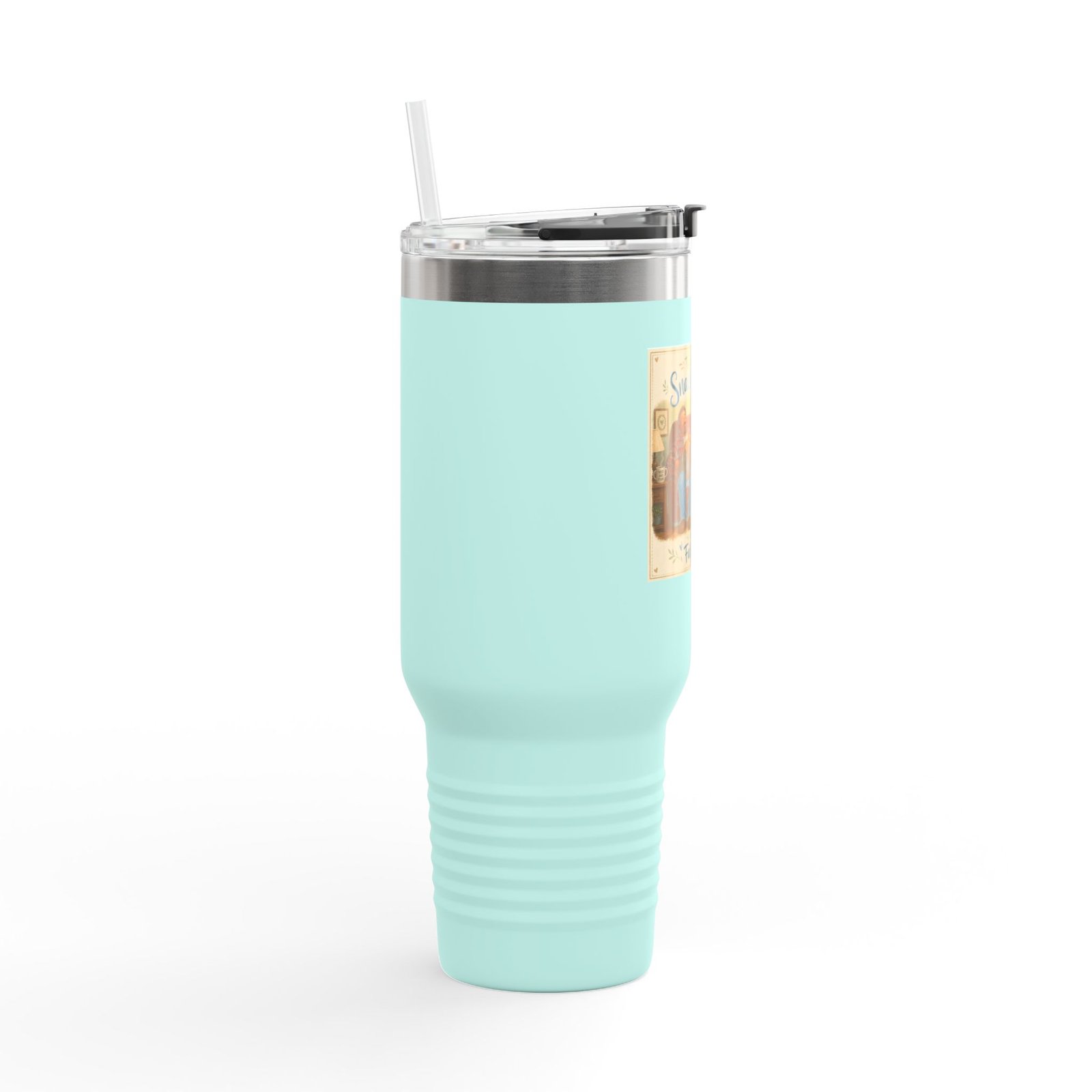 40oz Insulated Travel Mug — "There Runs on Snacks & Naps" Father's Day Camper Design - Image 13