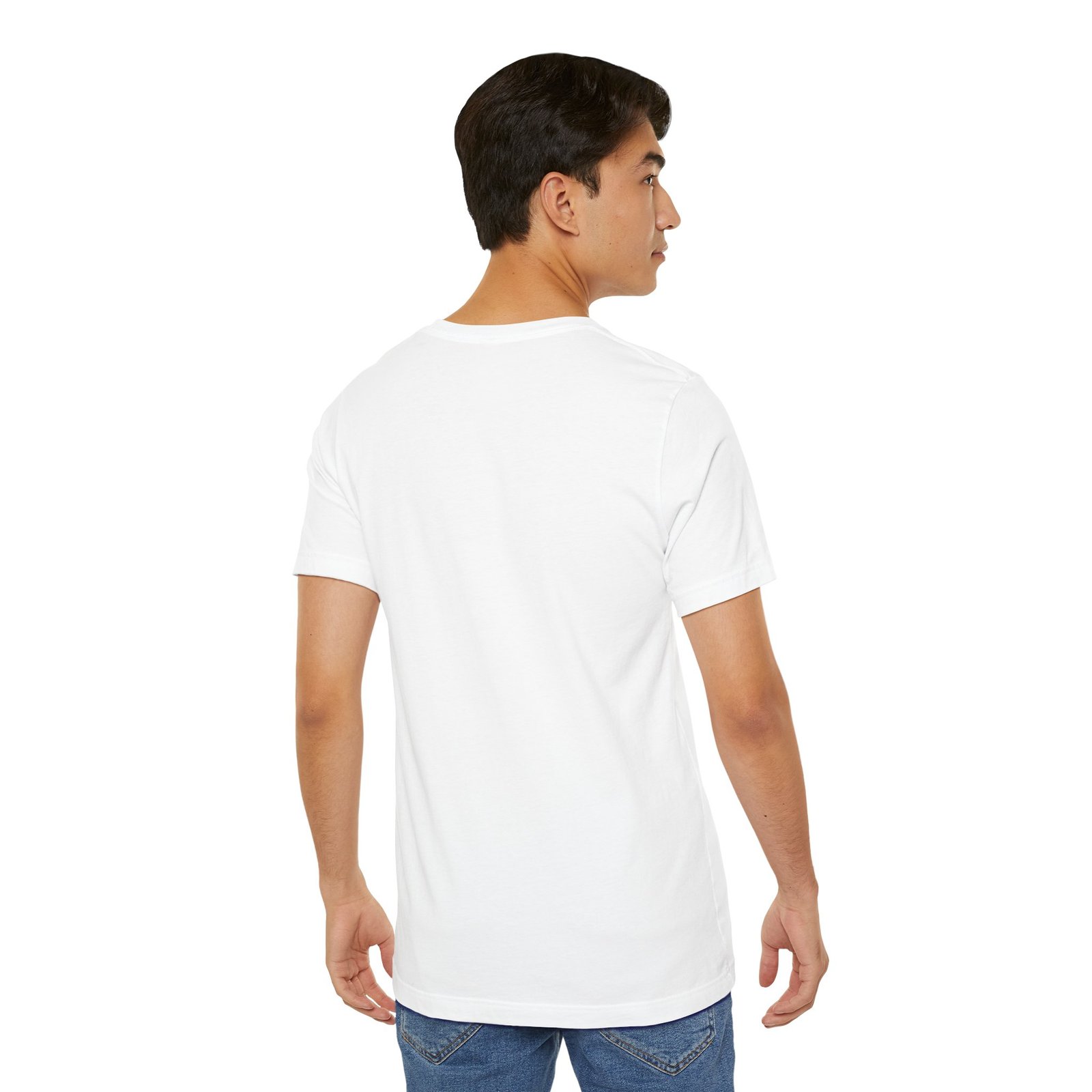 Blue and Black Merlequin with blue eyes Great Danes Illustrated Tee — "Men + Great Danes" Graphic T-Shirt - Image 2