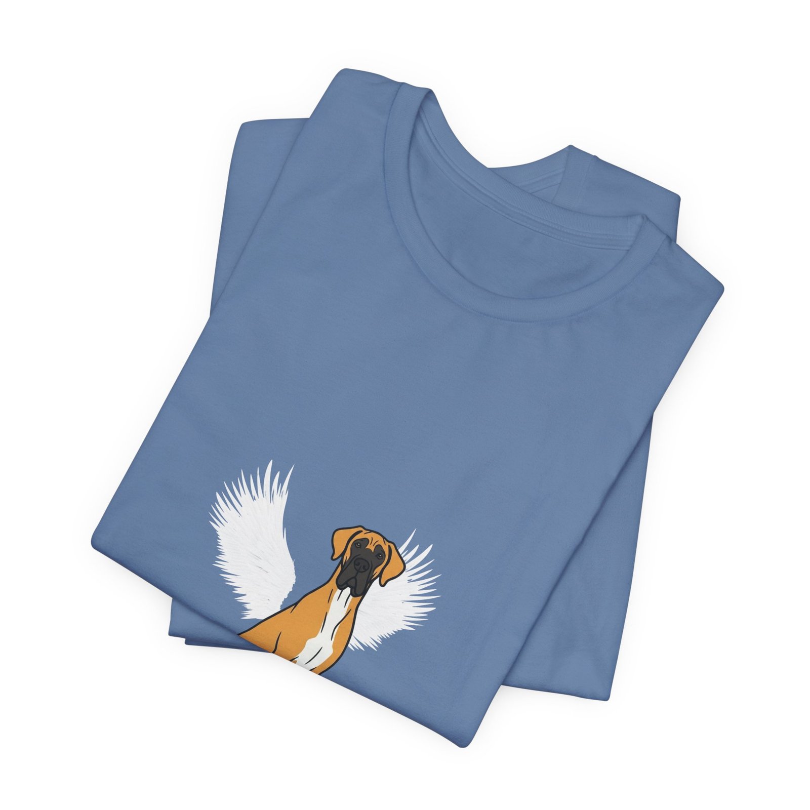 Unisex Fawn with White Chest Great Dane Rainbow Bridge Lyric Back-Print Tee — 'Beloved Memory' Poem Shirt - Image 52