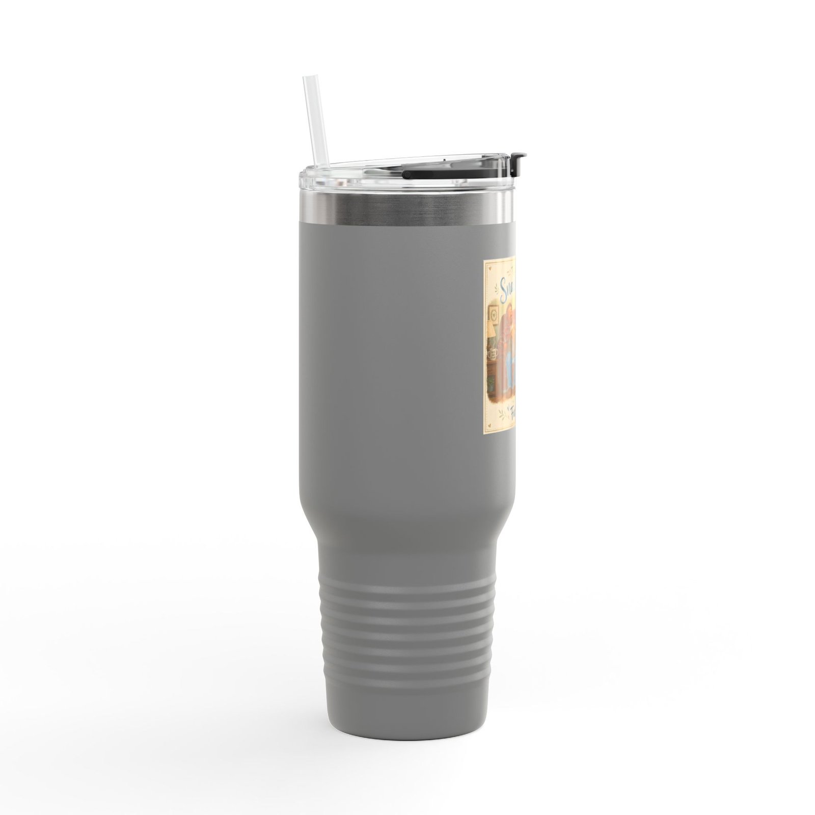 40oz Insulated Travel Mug — "There Runs on Snacks & Naps" Father's Day Camper Design - Image 2
