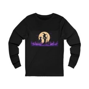 Blue Great Dane, Black Cat, (up to 2x) Long Sleeve Tee — Her Familiars