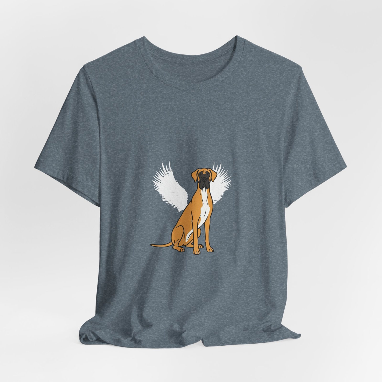 Unisex Fawn with White Chest Great Dane Rainbow Bridge Lyric Back-Print Tee — 'Beloved Memory' Poem Shirt - Image 5