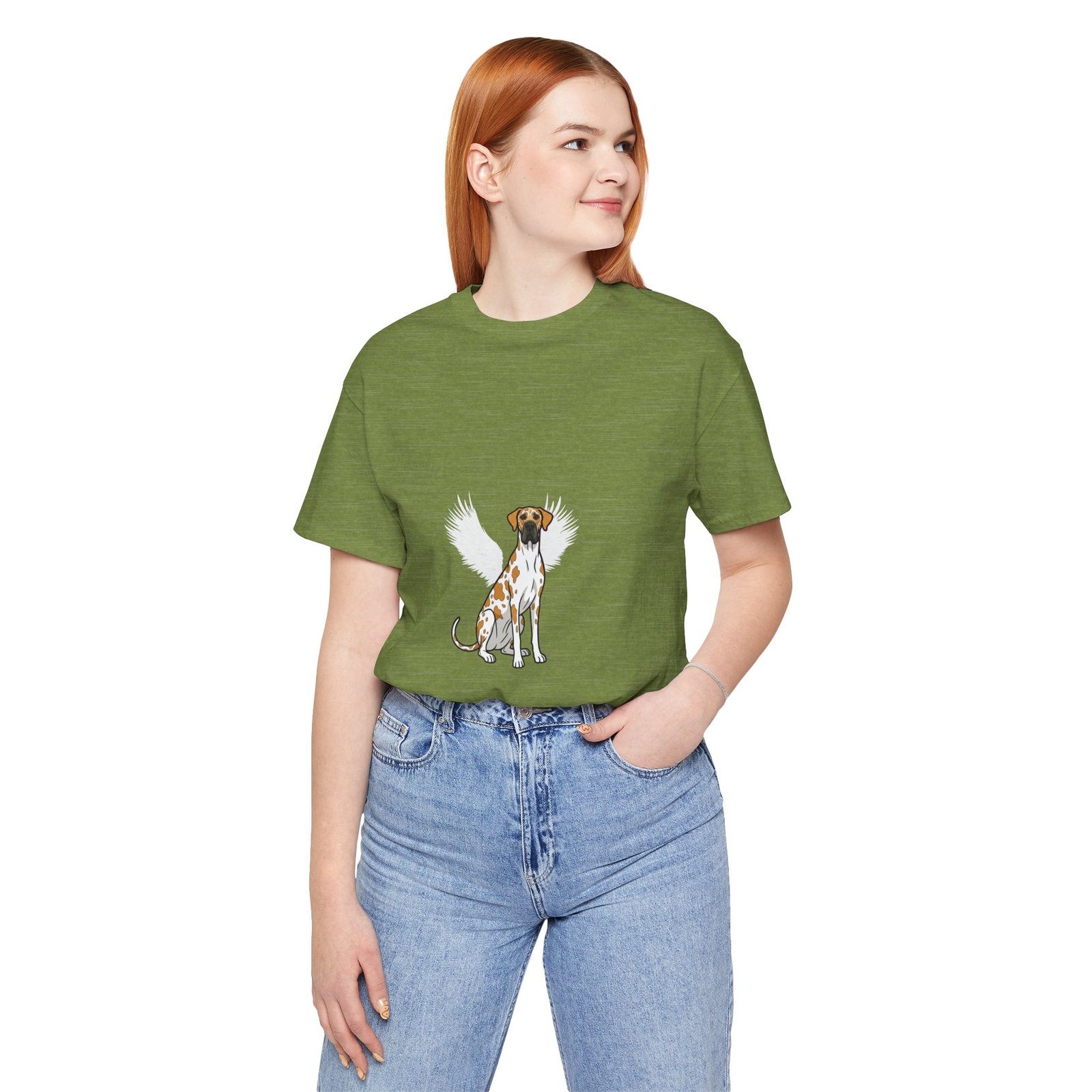 Unisex Fawnequin Great Dane with White Chest Snip Great Dane Rainbow Bridge Lyric Back-Print Tee — 'Beloved Memory' Poem Shirt - Image 12