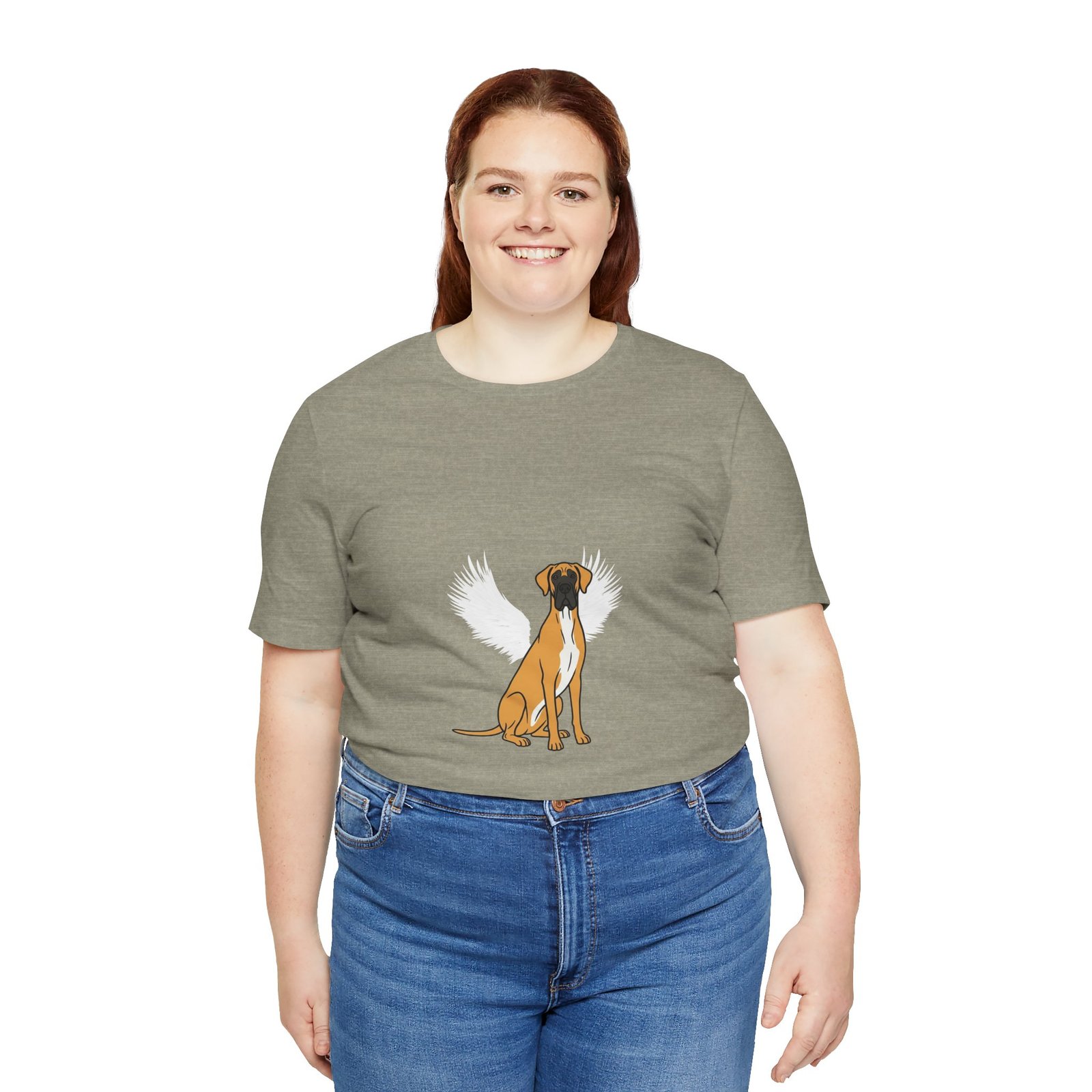 Unisex Fawn with White Chest Great Dane Rainbow Bridge Lyric Back-Print Tee — 'Beloved Memory' Poem Shirt - Image 44