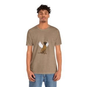 Unisex Brindle Great Dane Rainbow Bridge Lyric Back-Print Tee — 'Beloved Memory' Poem Shirt