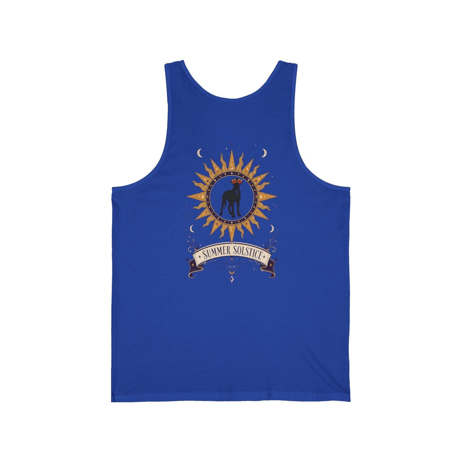 Blue Brindle White Chest Snip Great Dane Summer Solstice Tank Top — Sun & Dog Graphic - Image 9