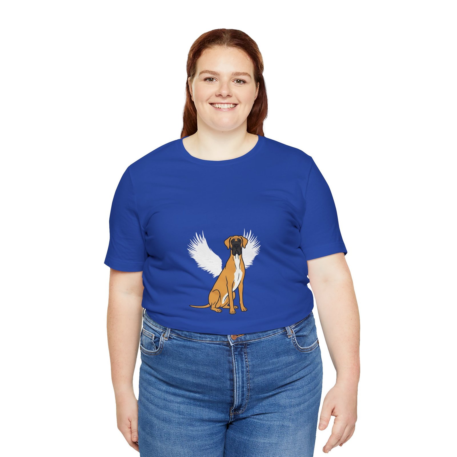 Unisex Fawn with White Chest Great Dane Rainbow Bridge Lyric Back-Print Tee — 'Beloved Memory' Poem Shirt - Image 23