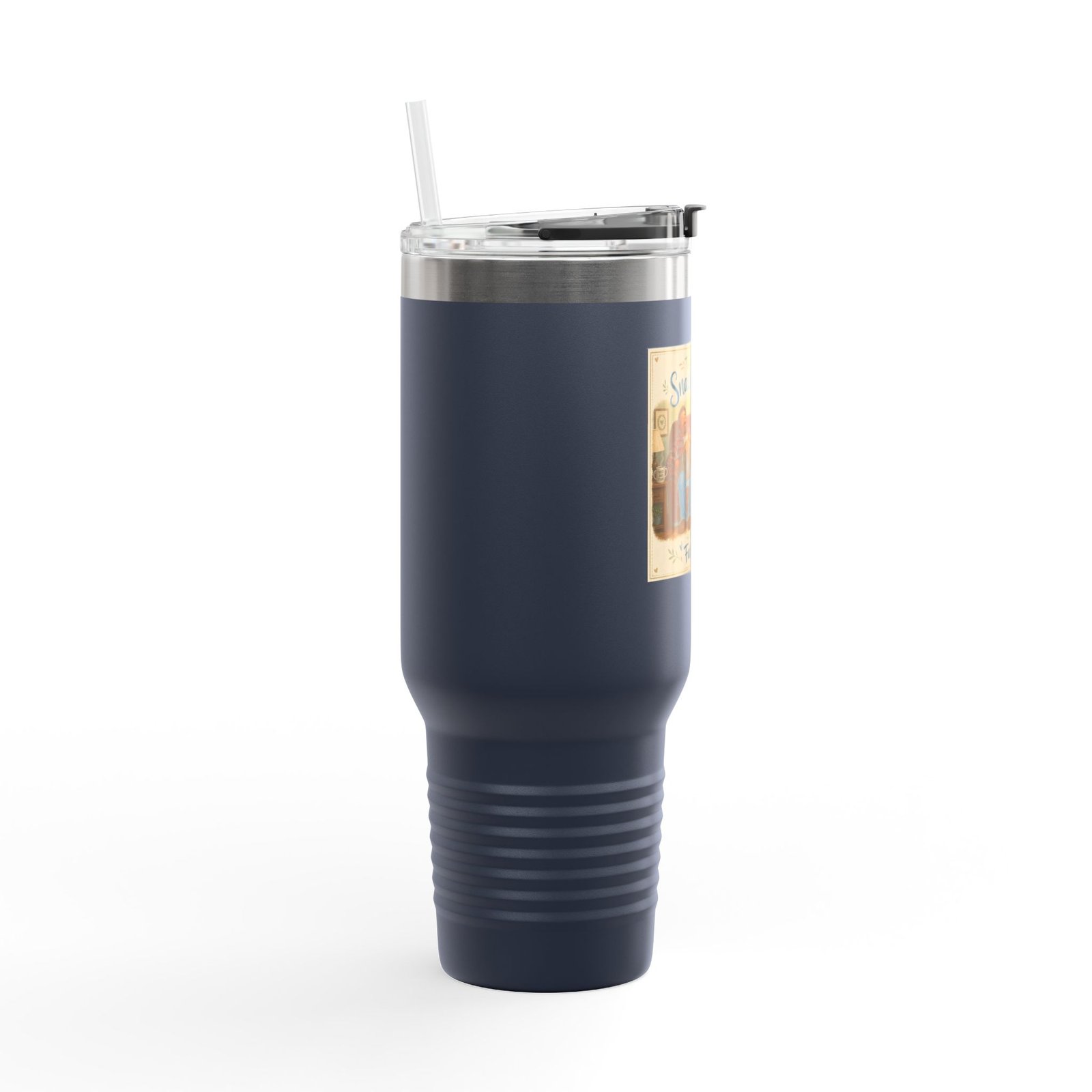 40oz Insulated Travel Mug — "There Runs on Snacks & Naps" Father's Day Camper Design - Image 3