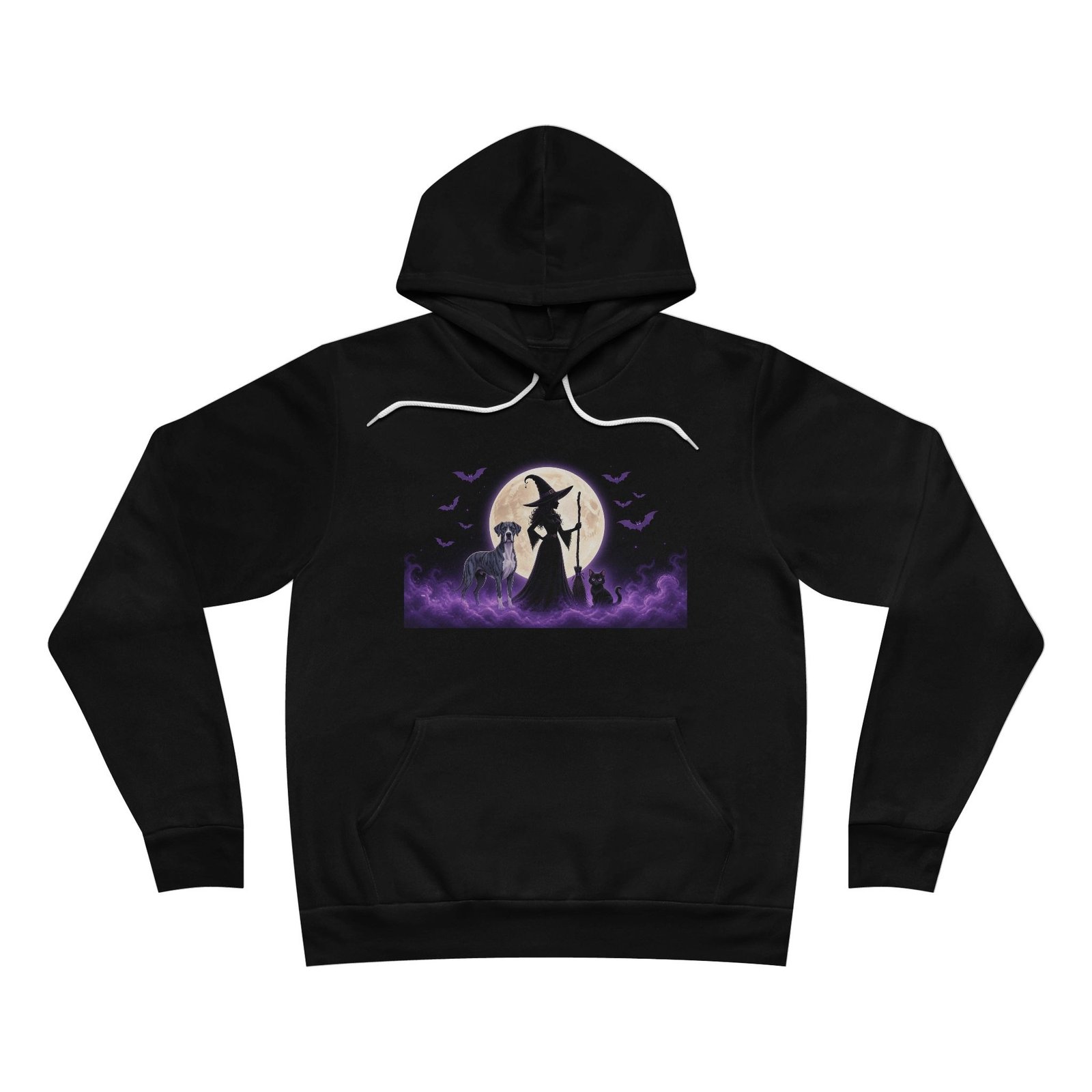 Blue Brindle with White Chest Great Dane Pocketed Pullover Hoodie (Up to 2x) — Her Familiars