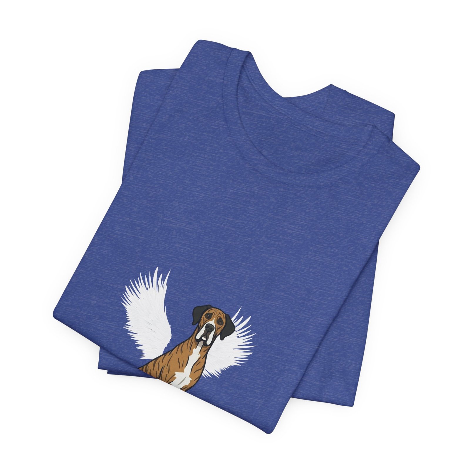 Unisex Brindle with White Chest Snip Great Dane Rainbow Bridge Lyric Back-Print Tee — 'Beloved Memory' Poem Shirt - Image 53