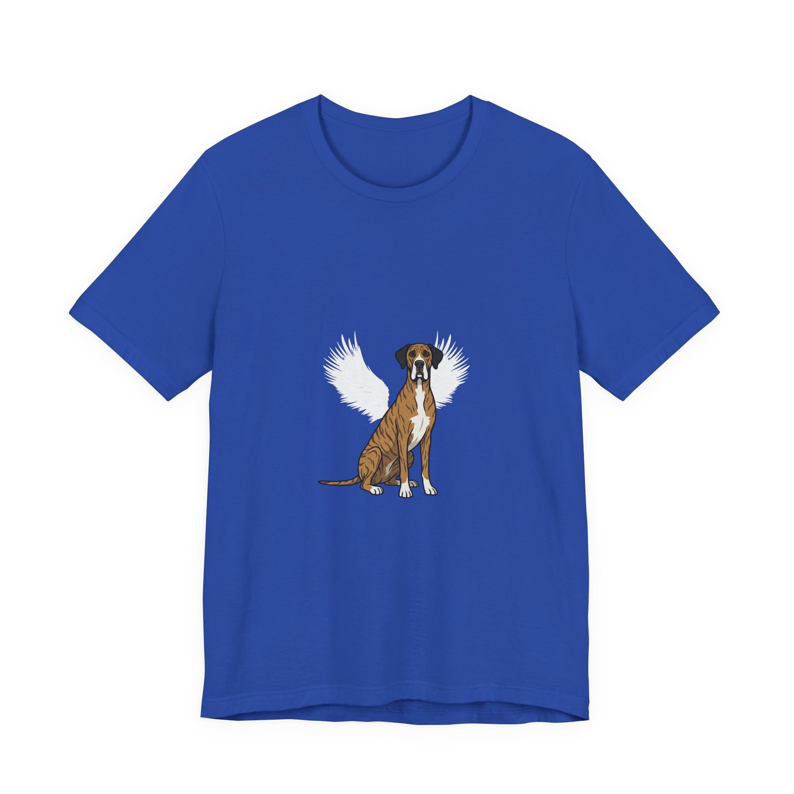 Unisex Brindle with White Chest Snip Great Dane Rainbow Bridge Lyric Back-Print Tee — 'Beloved Memory' Poem Shirt - Image 2