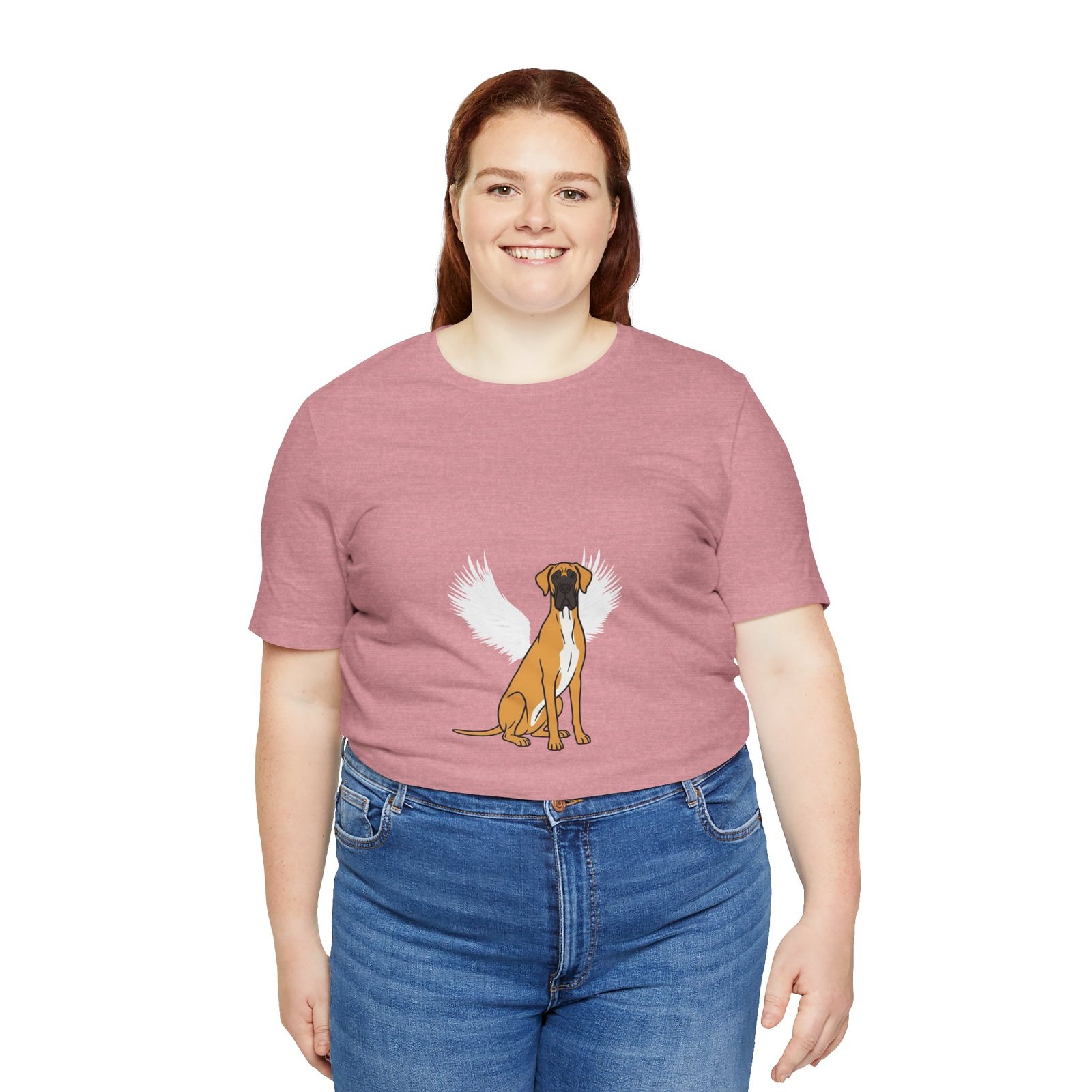 Unisex Fawn with White Chest Great Dane Rainbow Bridge Lyric Back-Print Tee — 'Beloved Memory' Poem Shirt - Image 59