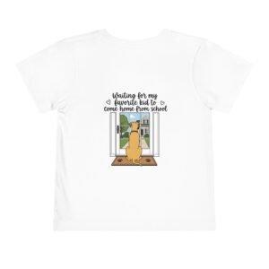 Toddler Tee – Fawn Great Dane "Waiting for My Favorite Kid to Come Home From School" Dog Window Graphic