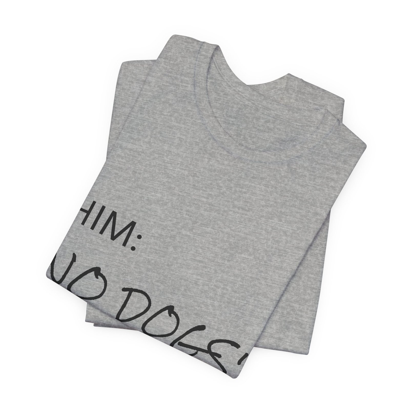 Brindle Great Dane T-Shirt — "NO DOGS" Script Front with Man and Dog on Couch Graphic - Image 33