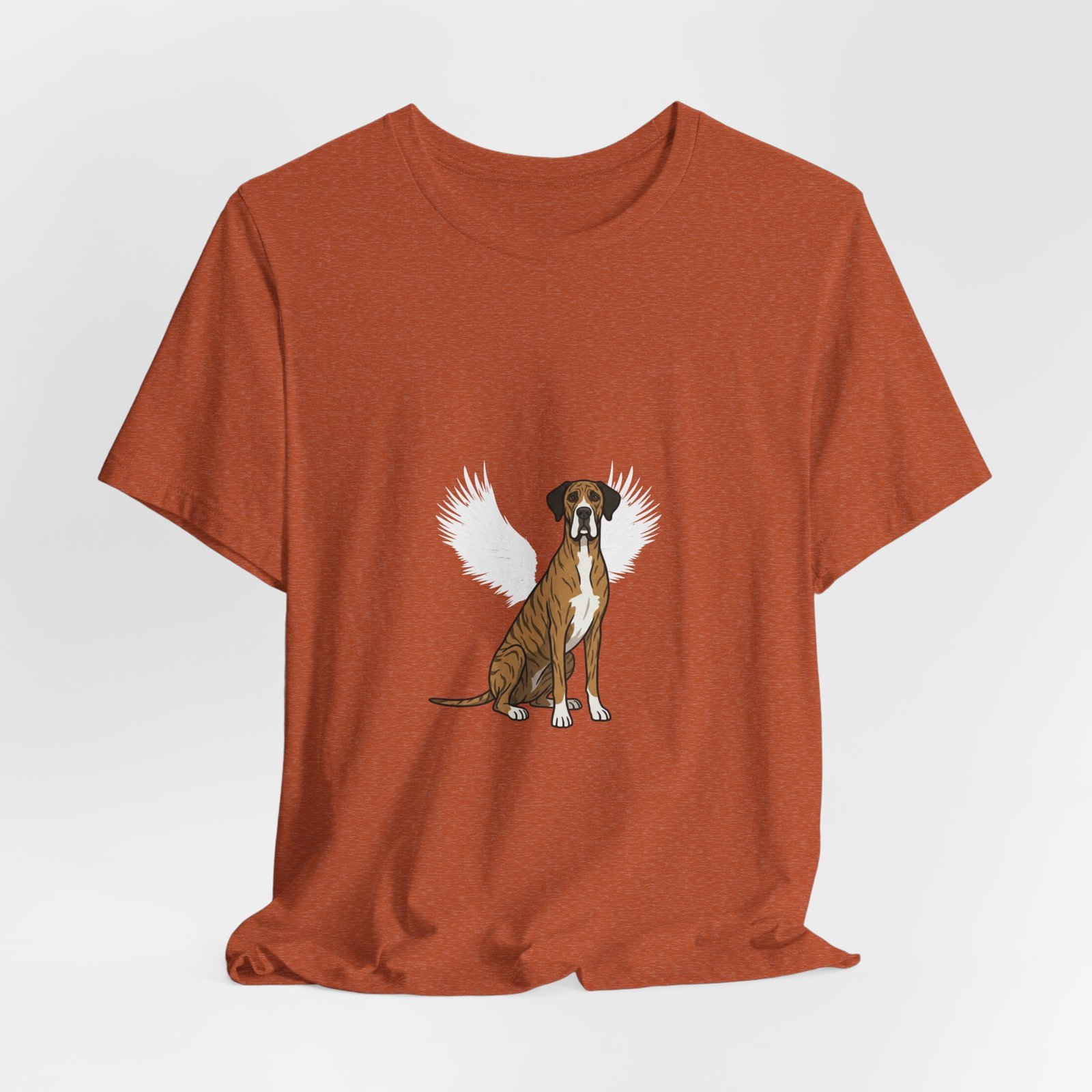 Unisex Brindle with White Chest Snip Great Dane Rainbow Bridge Lyric Back-Print Tee — 'Beloved Memory' Poem Shirt - Image 46