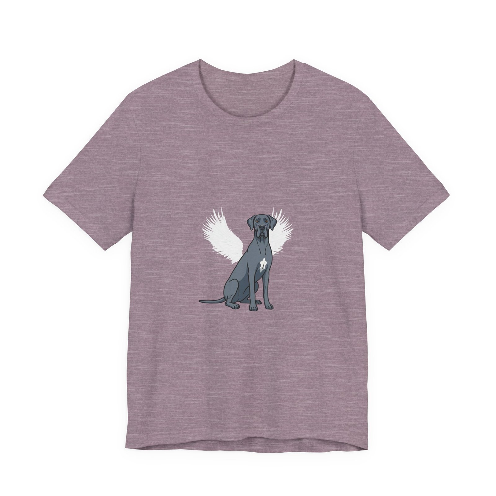 Unisex Blue Great Dane with White Chest Snip Great Dane Rainbow Bridge Lyric Back-Print Tee — 'Beloved Memory' Poem Shirt - Image 60