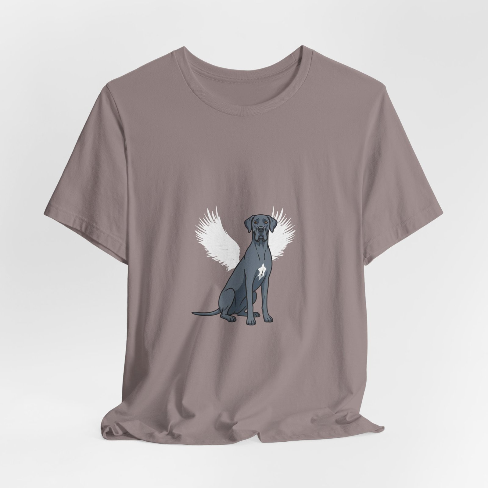 Unisex Blue Great Dane with White Chest Snip Great Dane Rainbow Bridge Lyric Back-Print Tee — 'Beloved Memory' Poem Shirt - Image 28