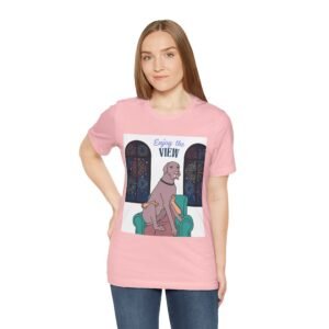 Lilac Great Dane Enjoy the View T-Shirt — Dog Watching Fireworks Graphic Tee