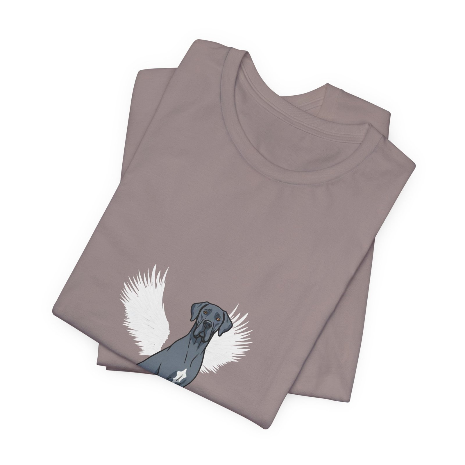 Unisex Blue Great Dane with White Chest Snip Great Dane Rainbow Bridge Lyric Back-Print Tee — 'Beloved Memory' Poem Shirt - Image 27