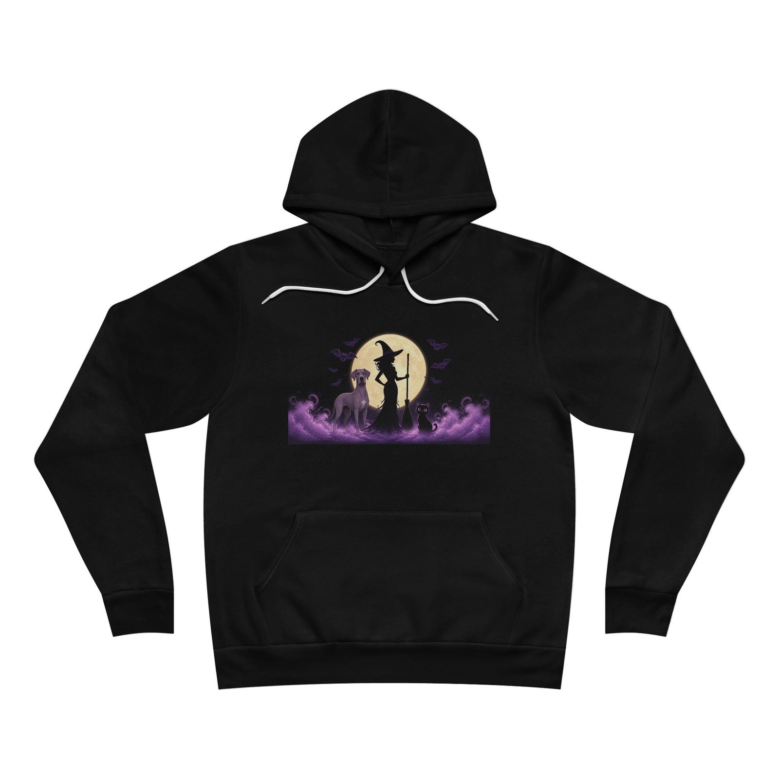 Lilac with white chest snip Great Dane Pocketed Pullover Hoodie (Up to 2x) — Her Familiars