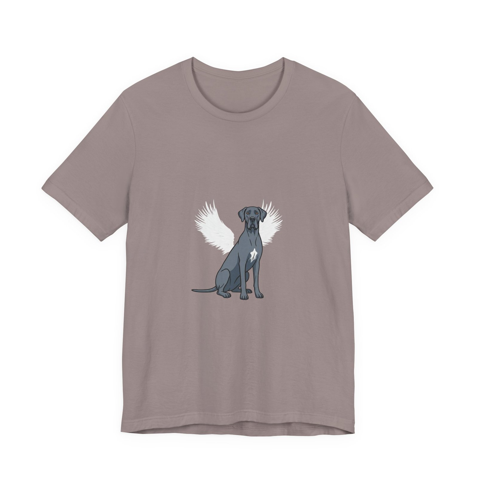 Unisex Blue Great Dane with White Chest Snip Great Dane Rainbow Bridge Lyric Back-Print Tee — 'Beloved Memory' Poem Shirt - Image 25