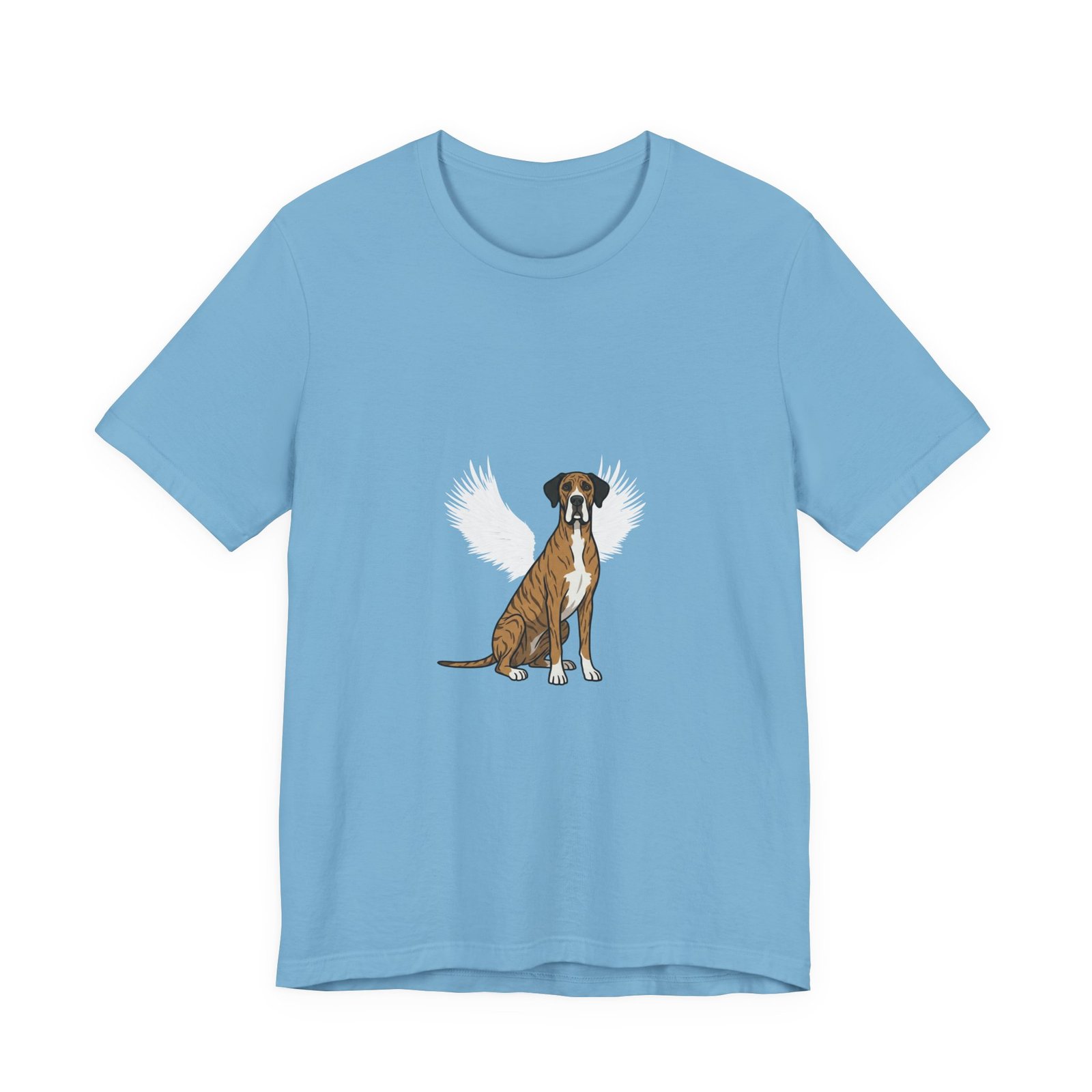 Unisex Brindle with White Chest Snip Great Dane Rainbow Bridge Lyric Back-Print Tee — 'Beloved Memory' Poem Shirt - Image 47