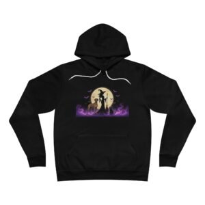 Brindle Great Dane Pocketed Pullover, black cat, Witch Silhouette Hoodie (Up to 2x) — Her Familiars