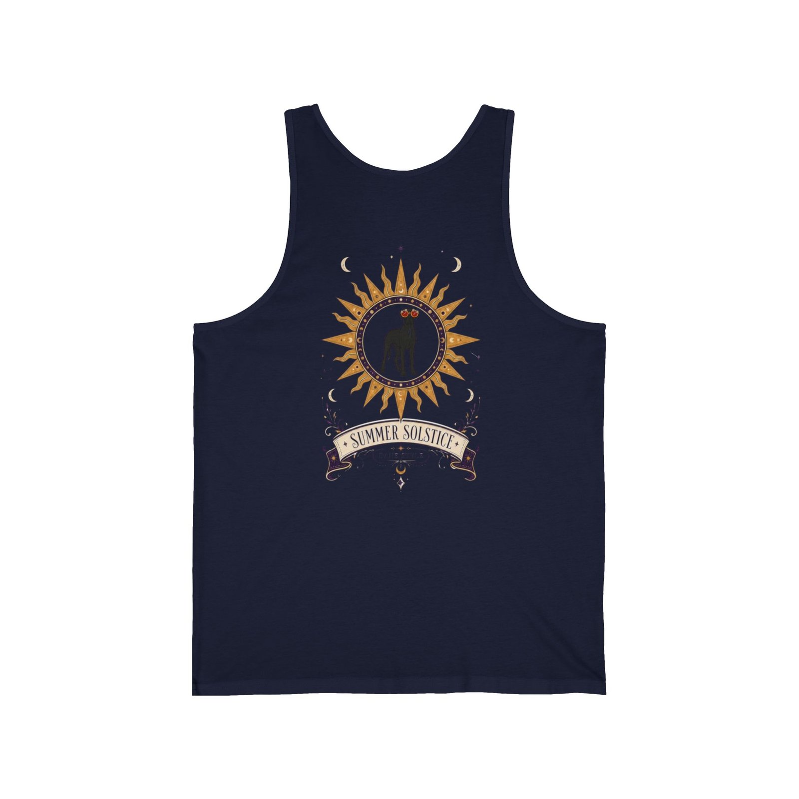 Blue Brindle White Chest Snip Great Dane Summer Solstice Tank Top — Sun & Dog Graphic - Image 4