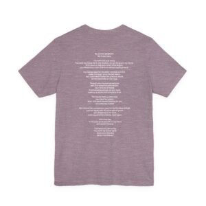 Unisex White Great Dane Rainbow Bridge Lyric Back-Print Tee — 'Beloved Memory' Poem Shirt