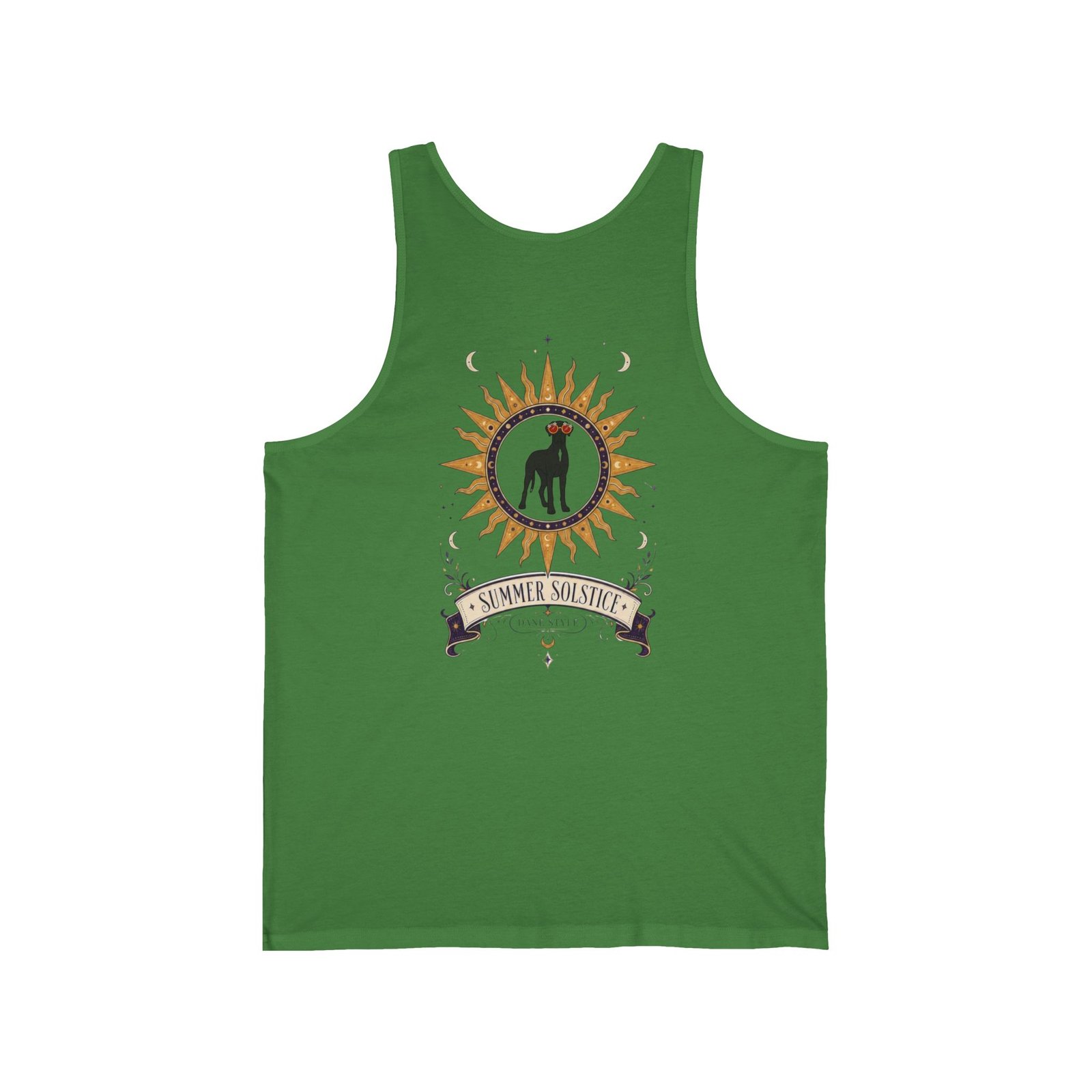 Blue Brindle White Chest Snip Great Dane Summer Solstice Tank Top — Sun & Dog Graphic