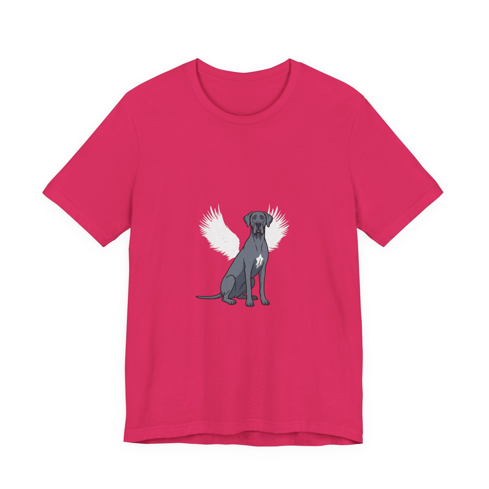 Unisex Blue Great Dane with White Chest Snip Great Dane Rainbow Bridge Lyric Back-Print Tee — 'Beloved Memory' Poem Shirt - Image 19