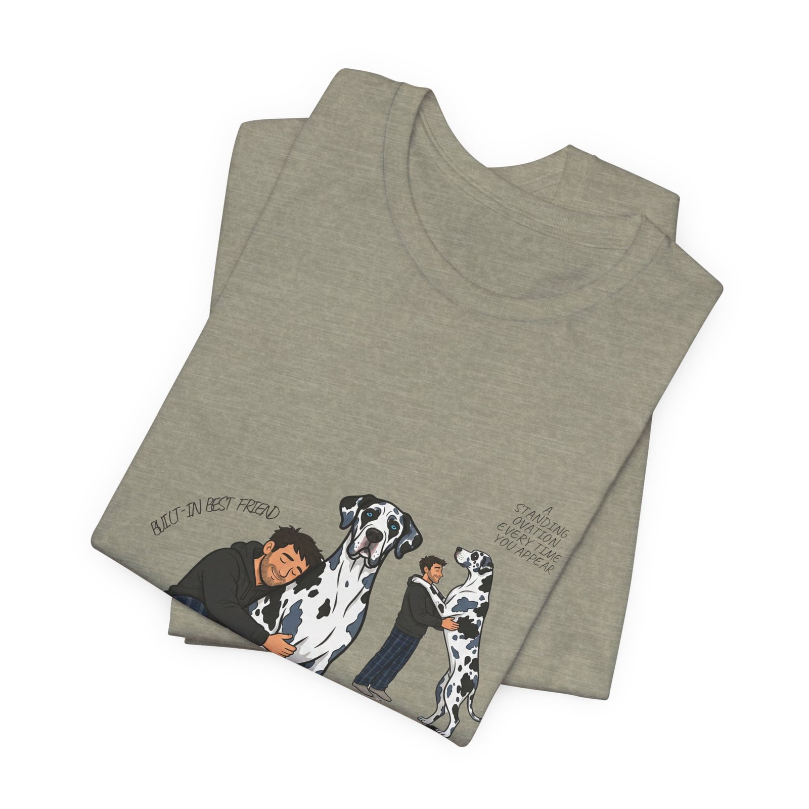 Blue and Black Merlequin with blue eyes Great Danes Illustrated Tee — "Men + Great Danes" Graphic T-Shirt - Image 32