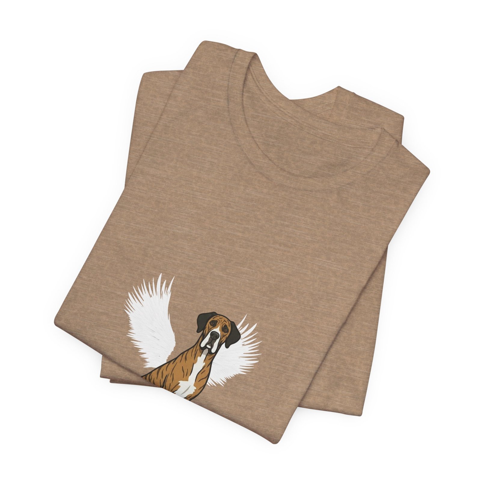 Unisex Brindle with White Chest Snip Great Dane Rainbow Bridge Lyric Back-Print Tee — 'Beloved Memory' Poem Shirt - Image 41