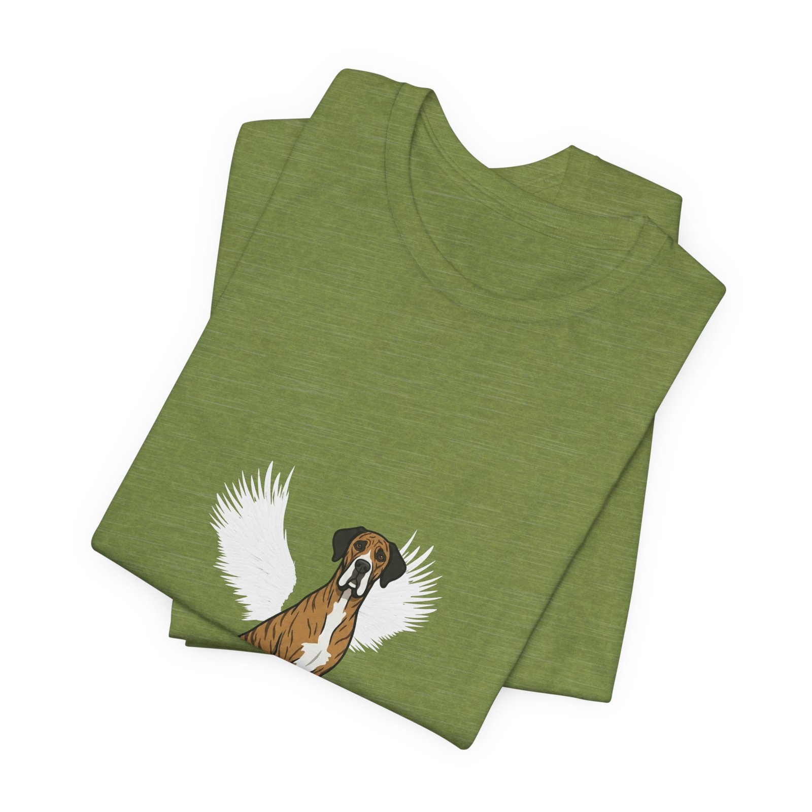 Unisex Brindle with White Chest Snip Great Dane Rainbow Bridge Lyric Back-Print Tee — 'Beloved Memory' Poem Shirt - Image 8