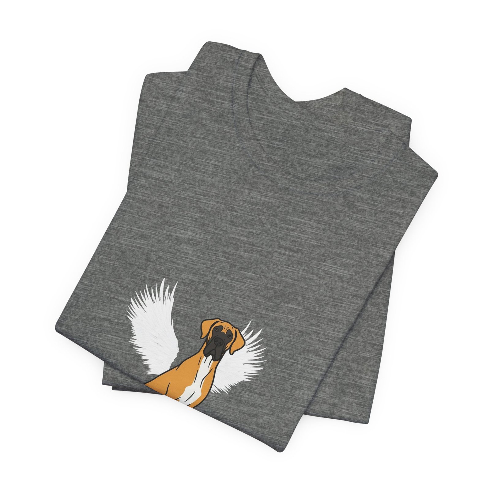 Unisex Fawn with White Chest Great Dane Rainbow Bridge Lyric Back-Print Tee — 'Beloved Memory' Poem Shirt - Image 37