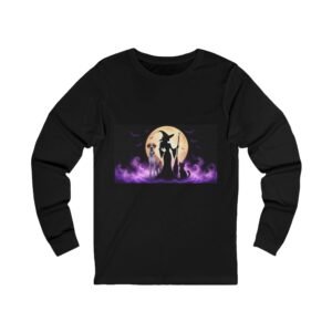Fawnequin Great Dane, Black Cat, Long Sleeve Tee (Up to 2x) — Her Familiars