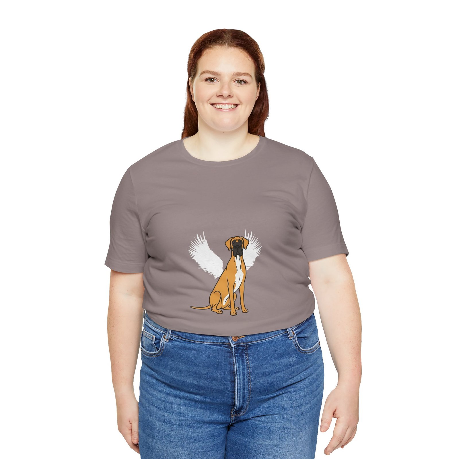 Unisex Fawn with White Chest Great Dane Rainbow Bridge Lyric Back-Print Tee — 'Beloved Memory' Poem Shirt - Image 34