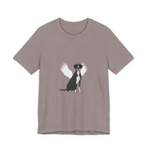 Unisex Mantle Great Dane Rainbow Bridge Lyric Back-Print Tee — 'Beloved Memory' Poem Shirt
