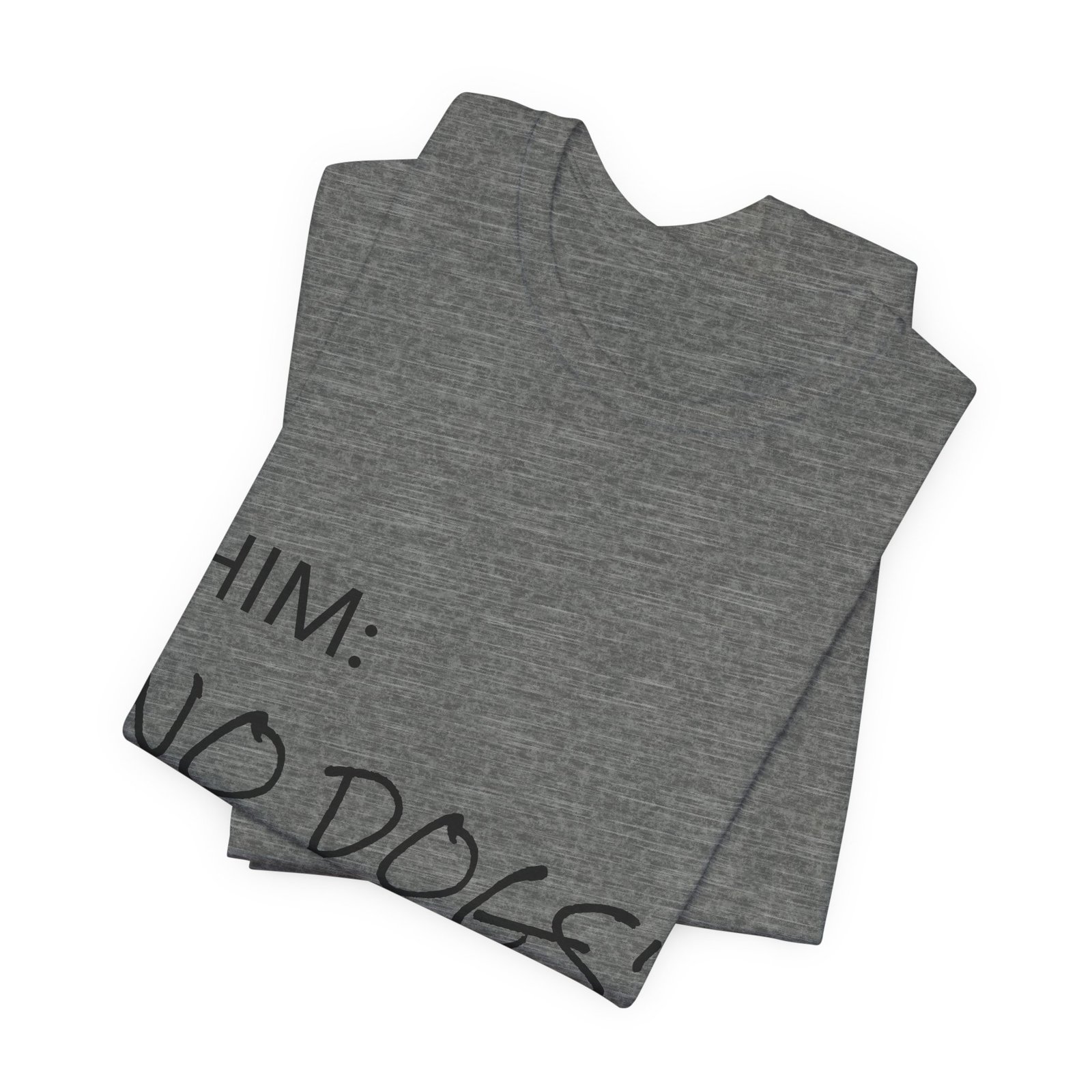 Blue Great Dane T-Shirt — "NO DOGS" Script Front with Man and Dog on Couch Graphic - Image 13