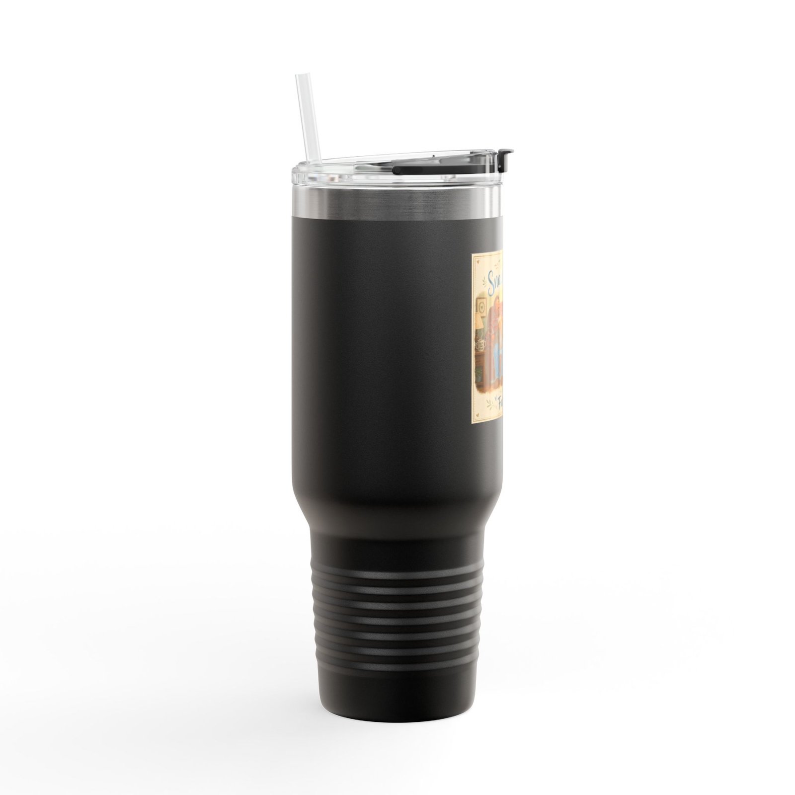 40oz Insulated Travel Mug — "There Runs on Snacks & Naps" Father's Day Camper Design - Image 7