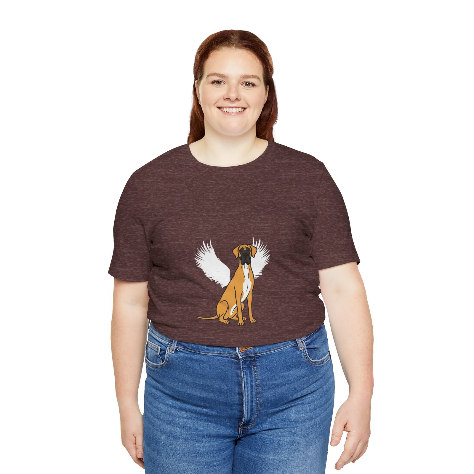 Unisex Fawn with White Chest Great Dane Rainbow Bridge Lyric Back-Print Tee — 'Beloved Memory' Poem Shirt - Image 29