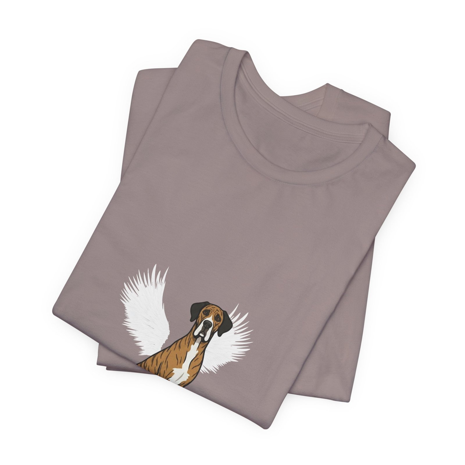 Unisex Brindle with White Chest Snip Great Dane Rainbow Bridge Lyric Back-Print Tee — 'Beloved Memory' Poem Shirt - Image 37